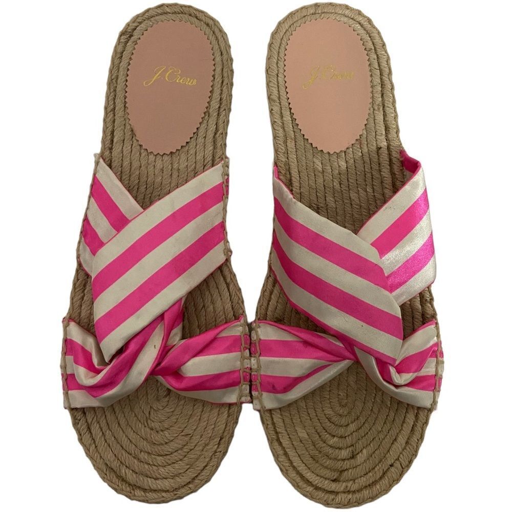 NWOT J. Crew Satin Ribbon Espadrille Sandals
